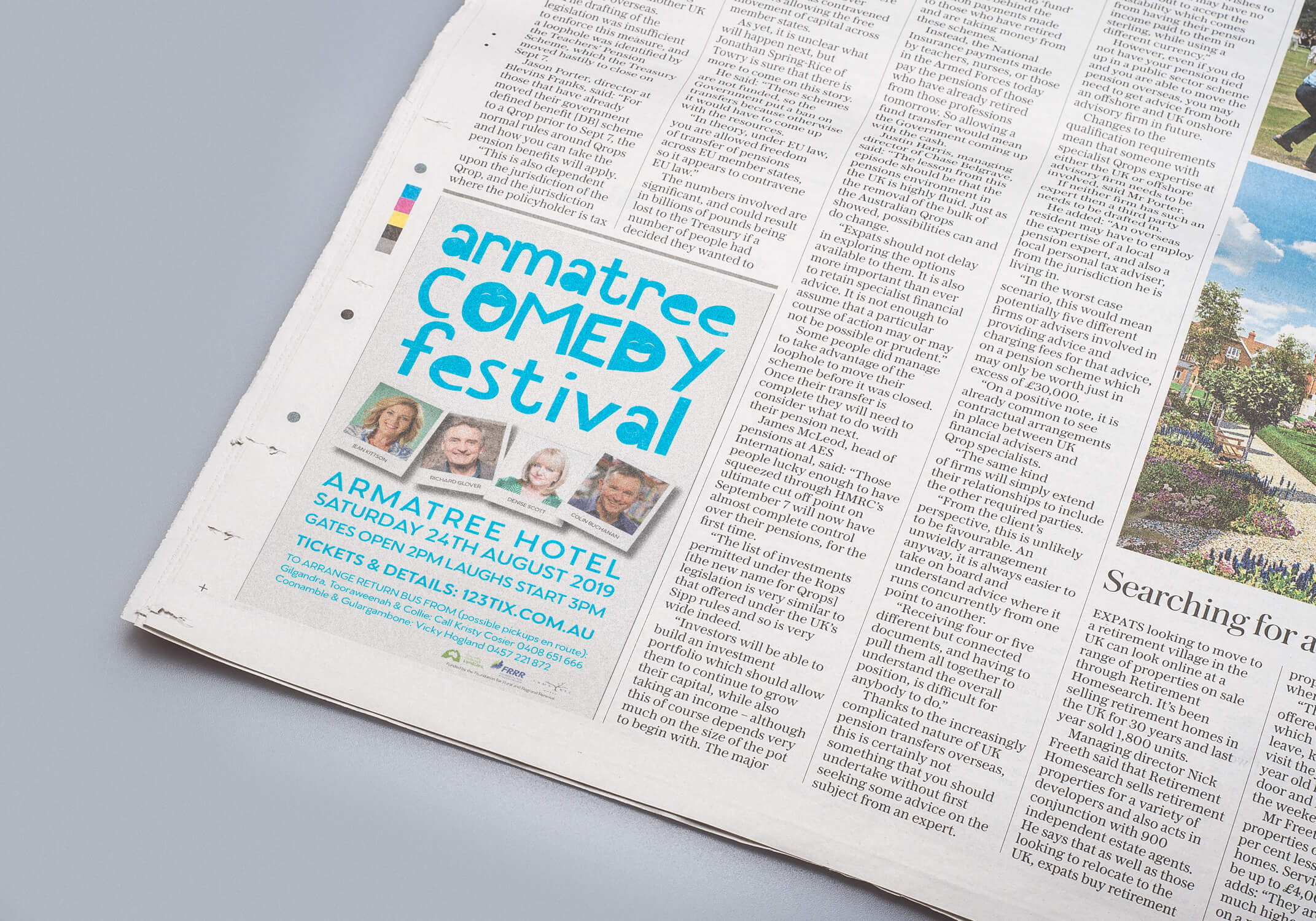 Landcare Event Promotion Brand Strategy Armatree Comedy Festival Newspaper Advert