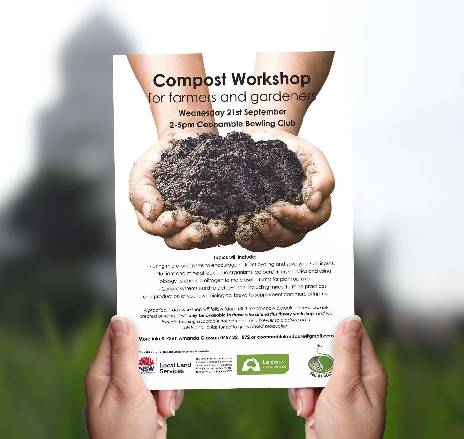 Landcare Event Promotion Brand Strategy Soil by Design A4 Poster